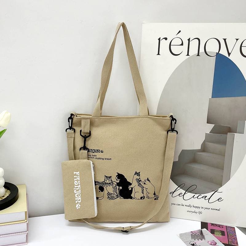 purseD khaki tote bag