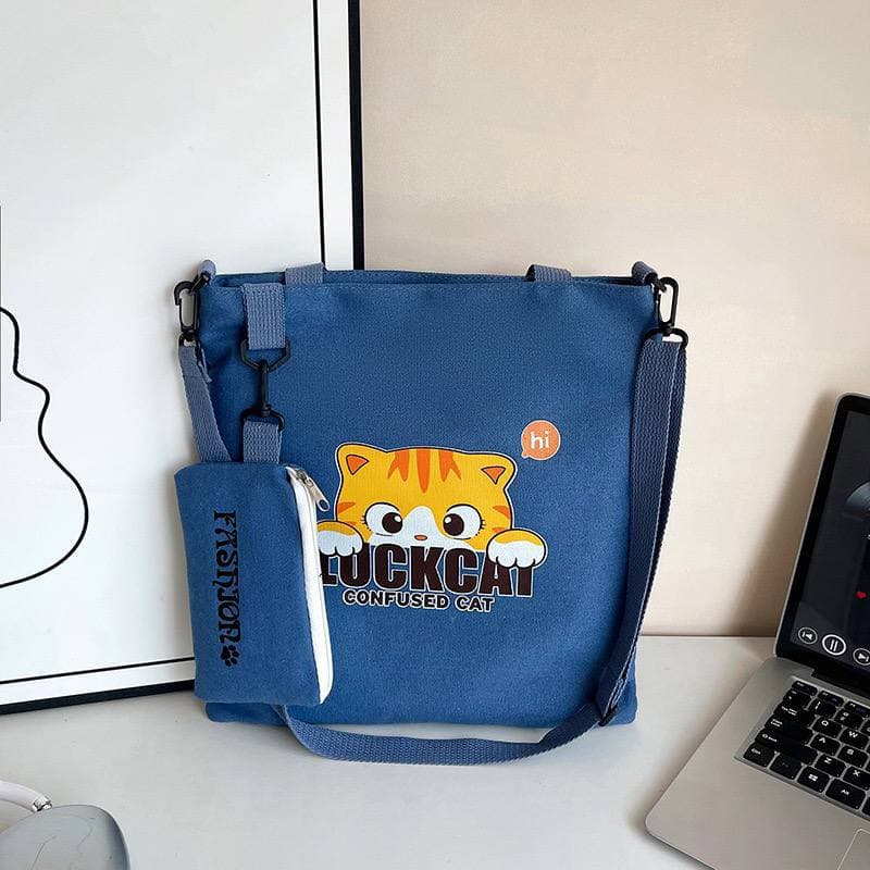 purseC blue tote bag