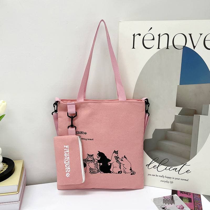purseD pink tote bag